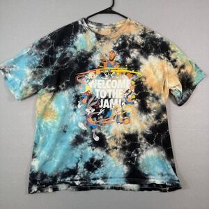 Space Jam Looney Tunes T-Shirt Mens XL Tie Dye LeBron James Graphic‎ Streetwear